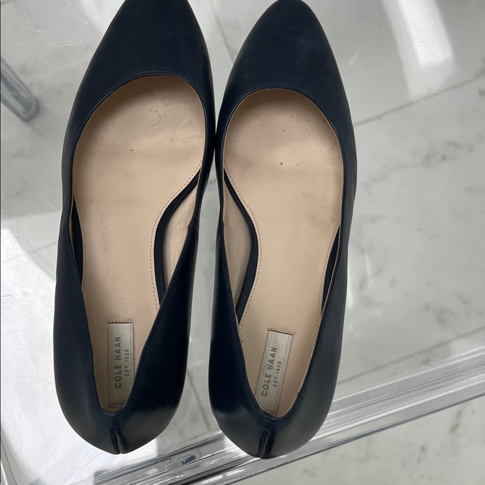 RARE NAVY classic leather Cole Haan Women's Elegant 2 inch heel